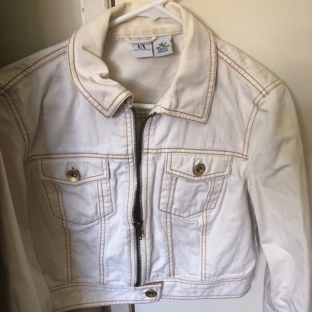 Armani Exchange Cream Jean Jacket